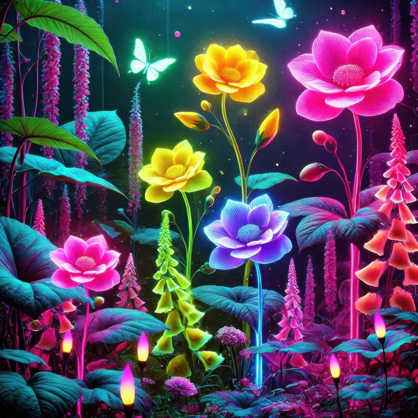 Garden flowers in bright colors 12 by Hamo