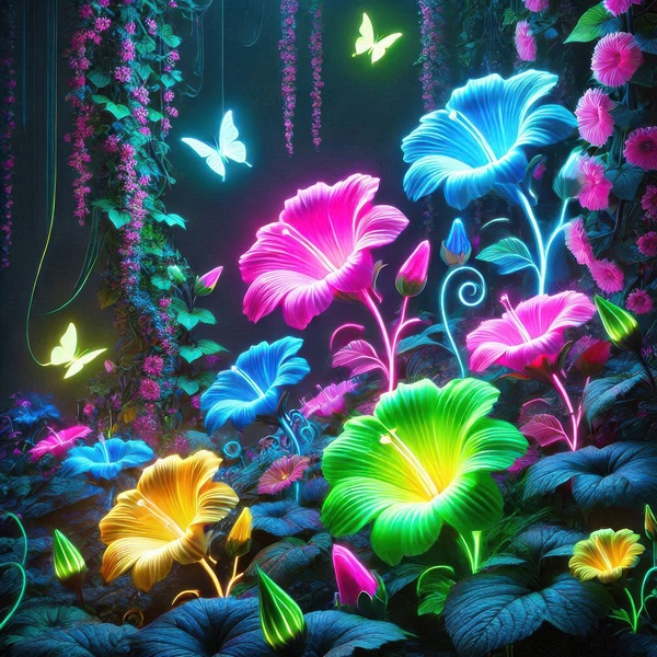 Garden flowers in bright colors 17 by Hamo