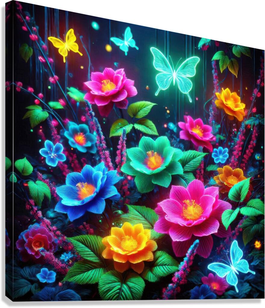 Garden flowers in bright colors 10 Canvas Print