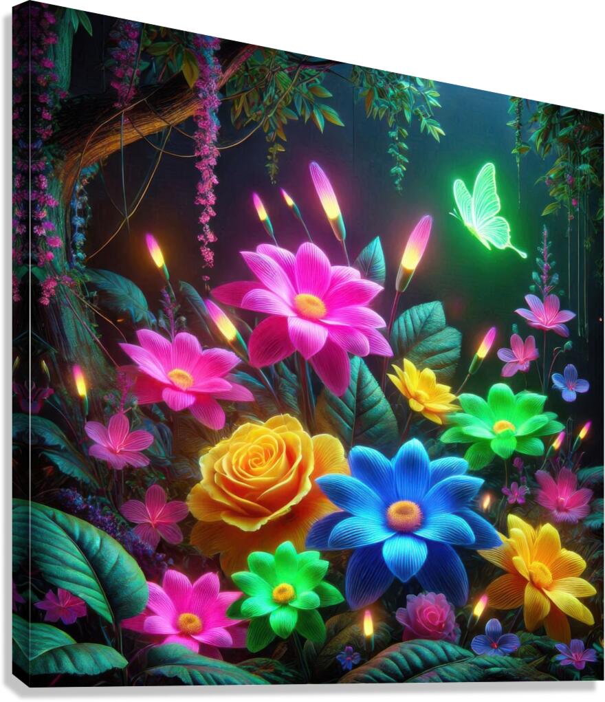 Garden flowers in bright colors 11 Canvas Print