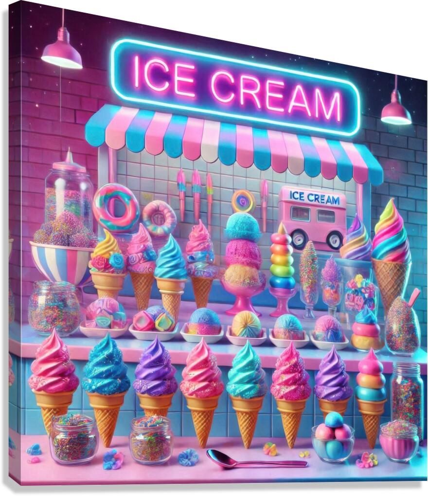 Colorful ice cream 3 Canvas Print