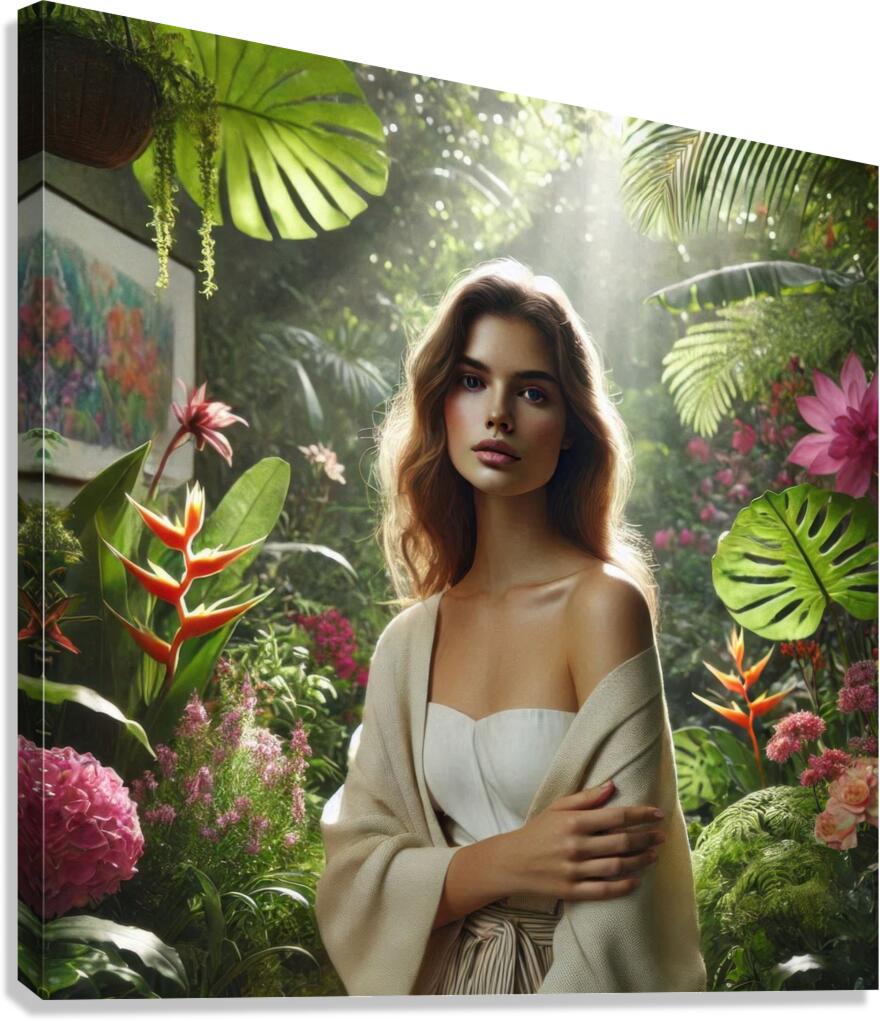 girl in the field 2 Canvas Print