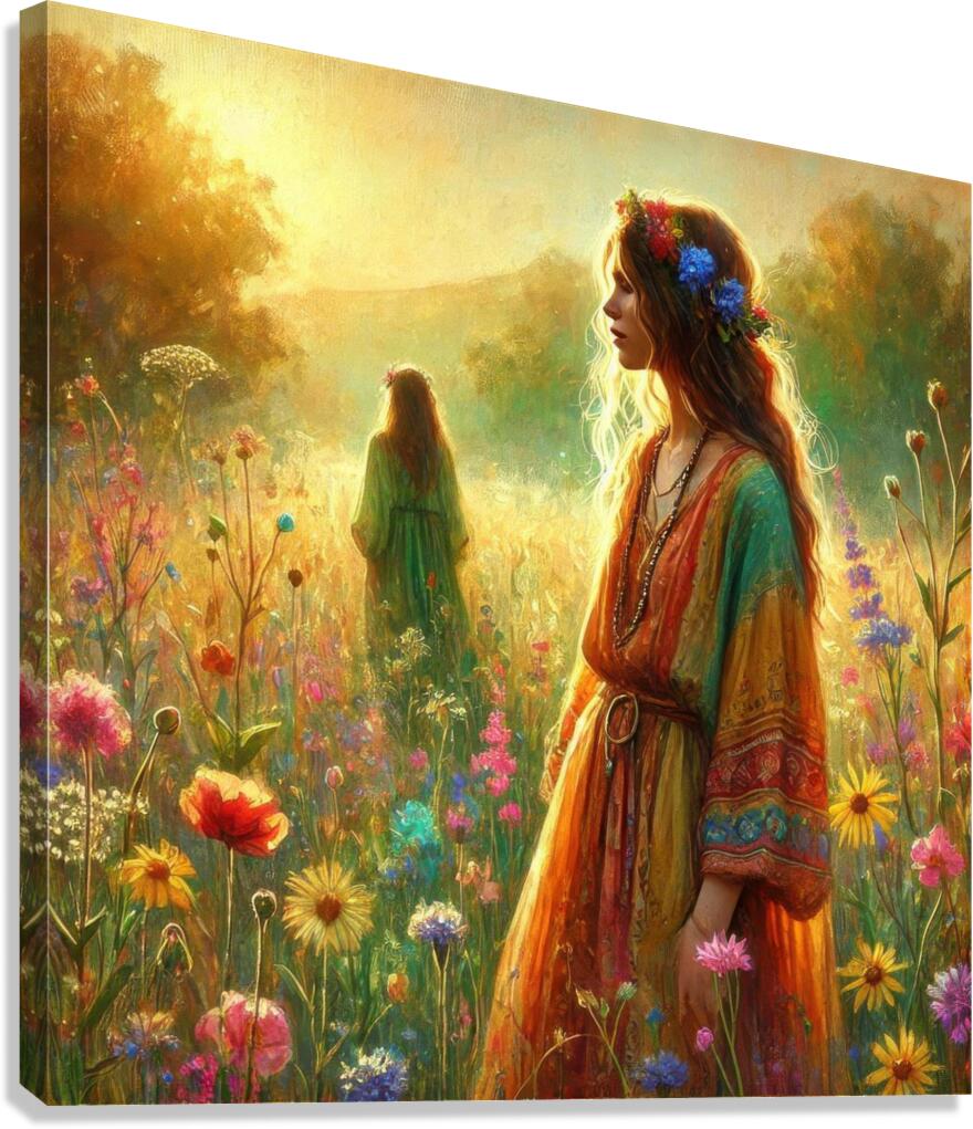 girl in the field 9 Canvas Print