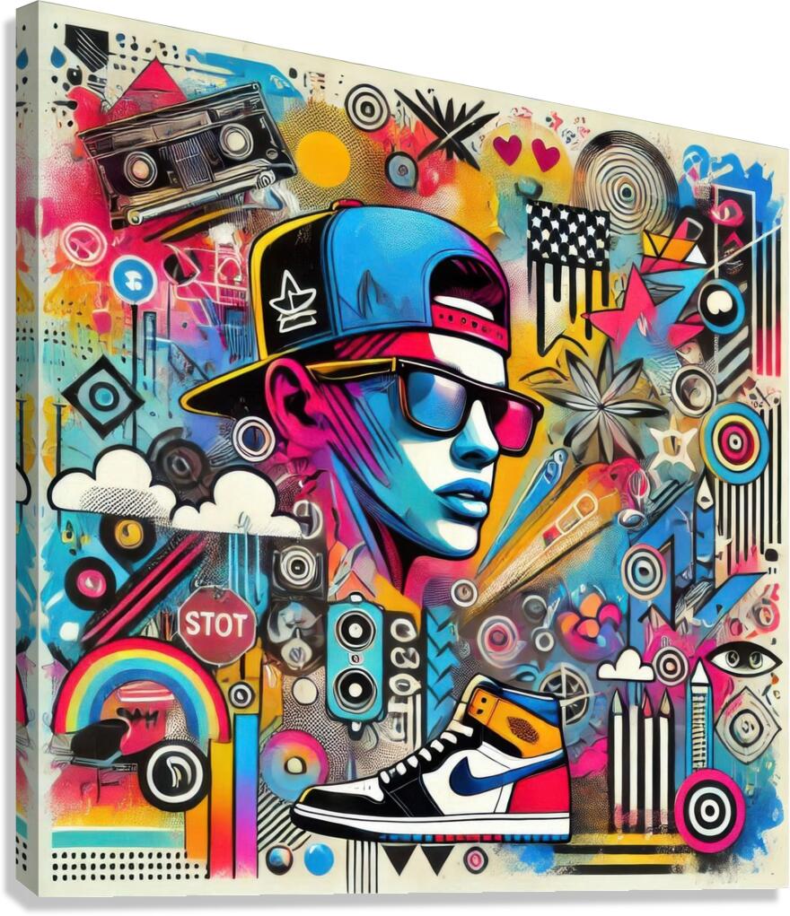 Graffiti drawing 6 Canvas Print