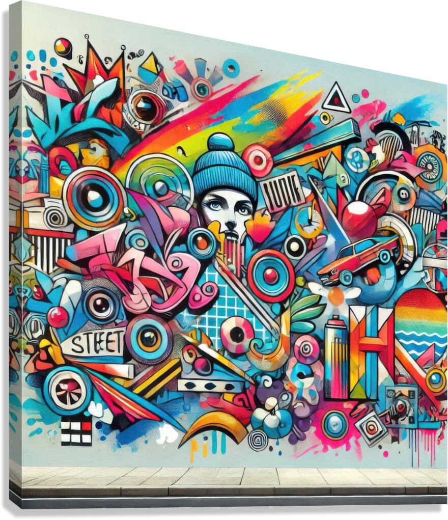 Graffiti drawing 8 Canvas Print