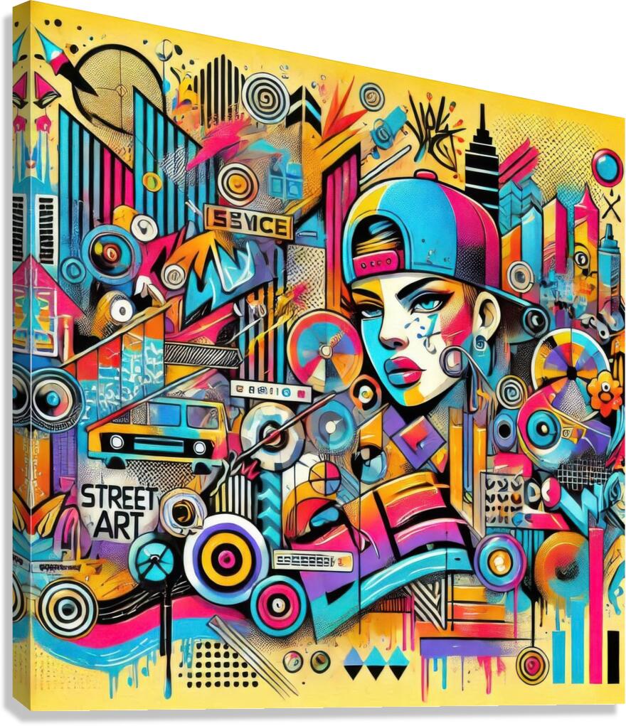 Graffiti drawing 21 Canvas Print