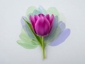 Purple Tulip in Abstract Bloom