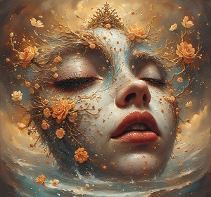 Ethereal Queen in Golden Bloom