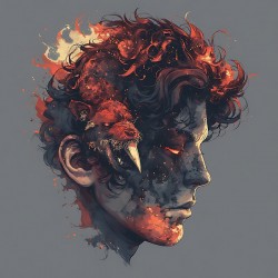 Inner Beast: Fiery Duality Unleashed