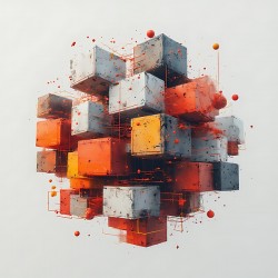 Floating Cubes: Abstract Motion Burst