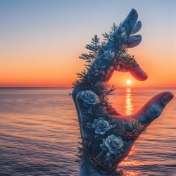 Floral Horizon: Touch of Light