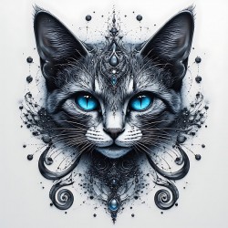 Mystic Gaze: Regal Feline Fantasy