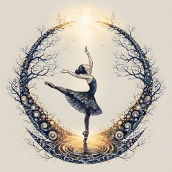 Celestial Balance: Dance Beneath the Arch