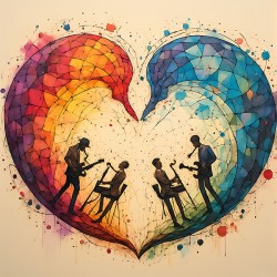 Harmony of Hearts: Music in Color
