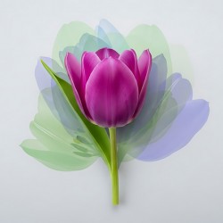 Purple Tulip in Abstract Bloom