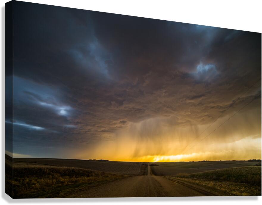 Rainy Sundown  Canvas Print