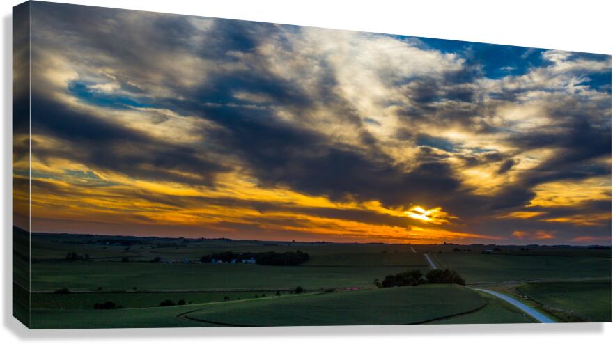 Blacktop Sunset Canvas Print
