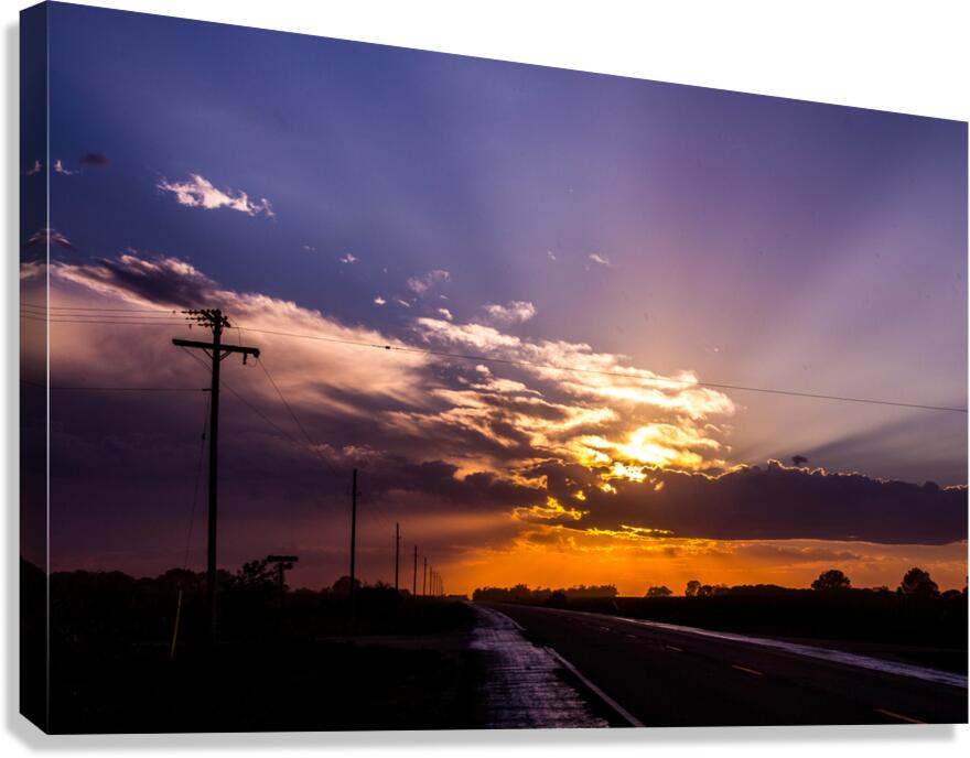 Highway Sunset Canvas Print