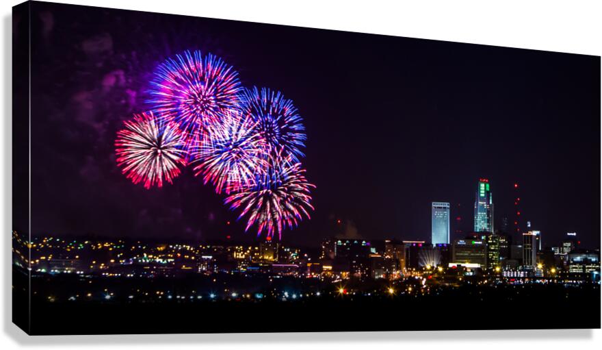 Omaha Fireworks Canvas Print