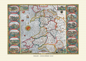 Historic Map   Wales   John Speed 1610 