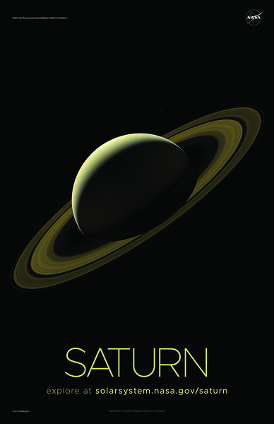NASA Explore Posters - Saturn A Print
