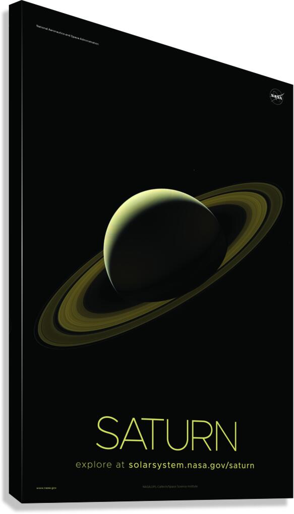 NASA Explore Posters - Saturn A Canvas Print