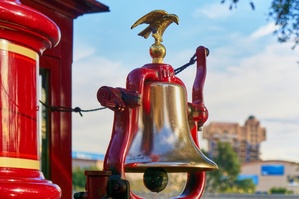 Steam Engine Bell in Theme Park