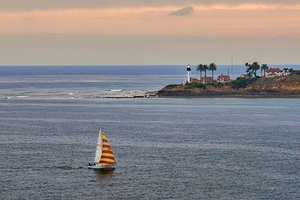 Point Loma Lighthouse and Sailboat