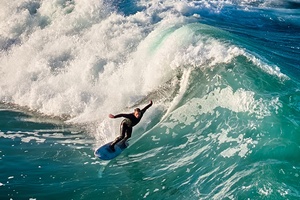 Surfer and His Shadow