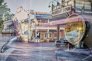 Bakery Truck Chocolate Shop Double Exposure