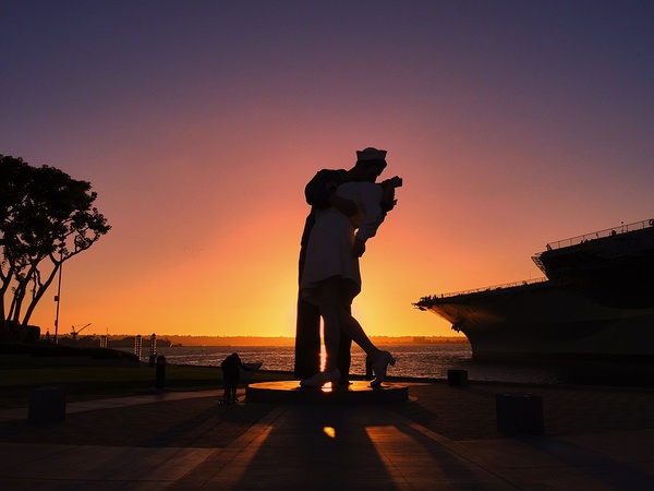 San Diego Midway Sunset Print