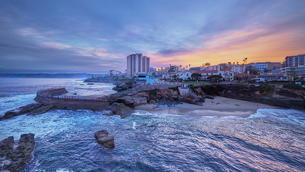 Blue La Jolla Cove Sunrise Print