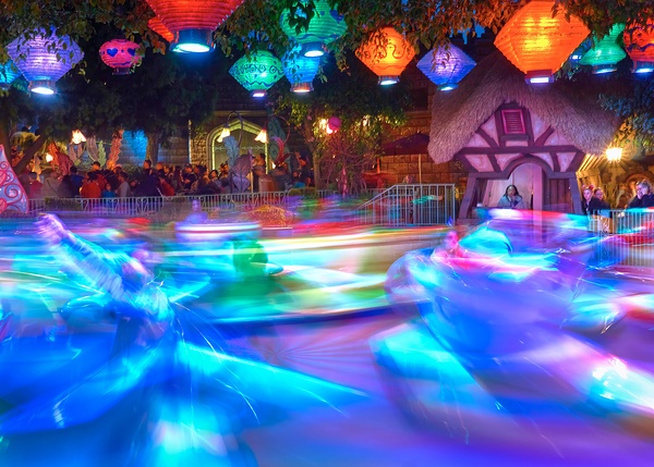 Going for a Spin at the Mad Tea Party Print