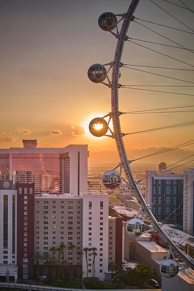 High Roller Las Vegas Sunset Pod Print