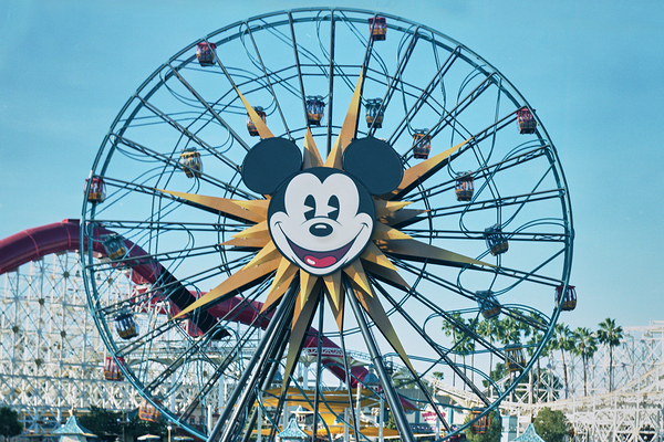 Mickeys Fun Wheel Shot on 1930s Film Camera Print