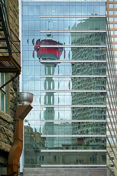 Reflections of the Calgary Tower Print