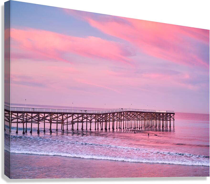 Cotton Candy Clouds Crystal Pier San Diego Canvas Print