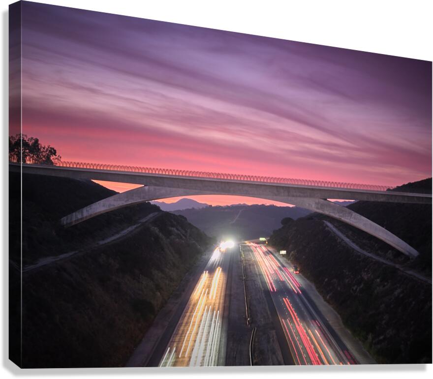 Lilac Bridge Sunrise Close Up Canvas Print