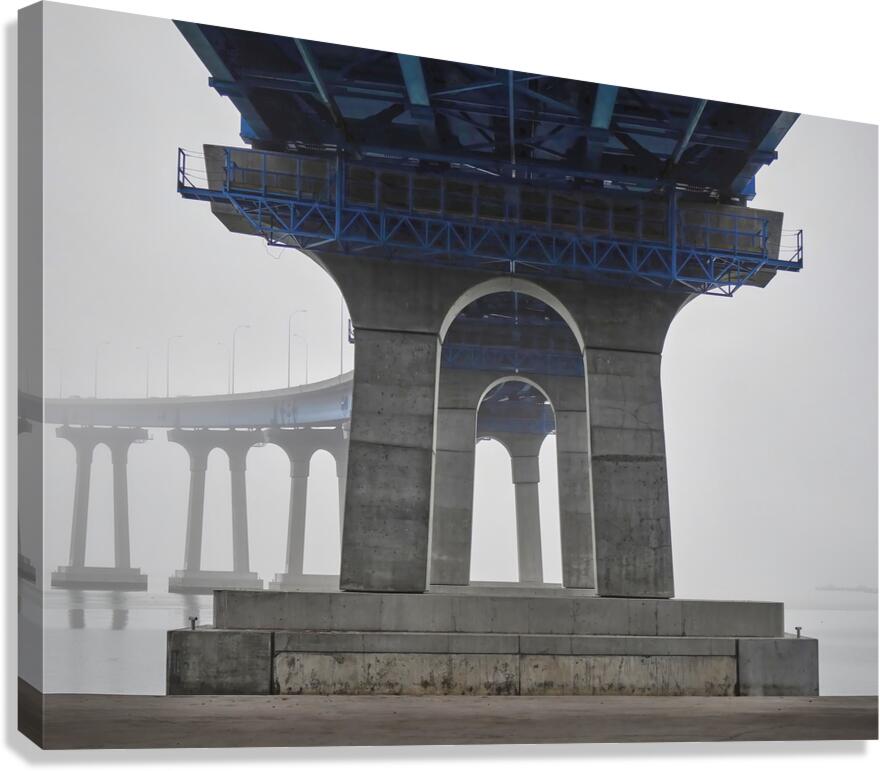 Coronado Bay Bridge Pylons Color Canvas Print
