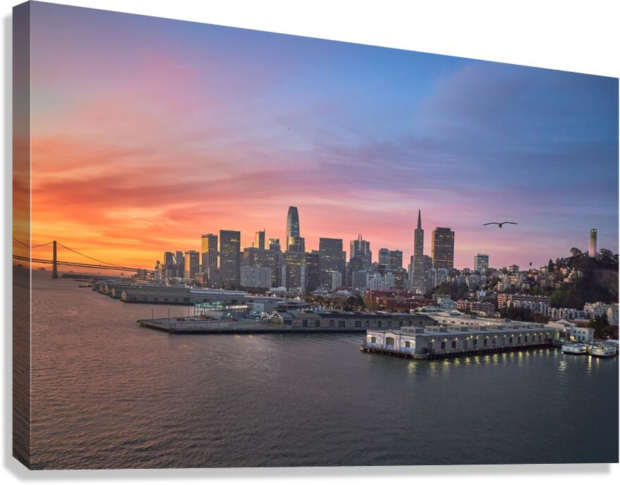 San Francisco Skyline Bay View Downtown Sunrise Canvas Print