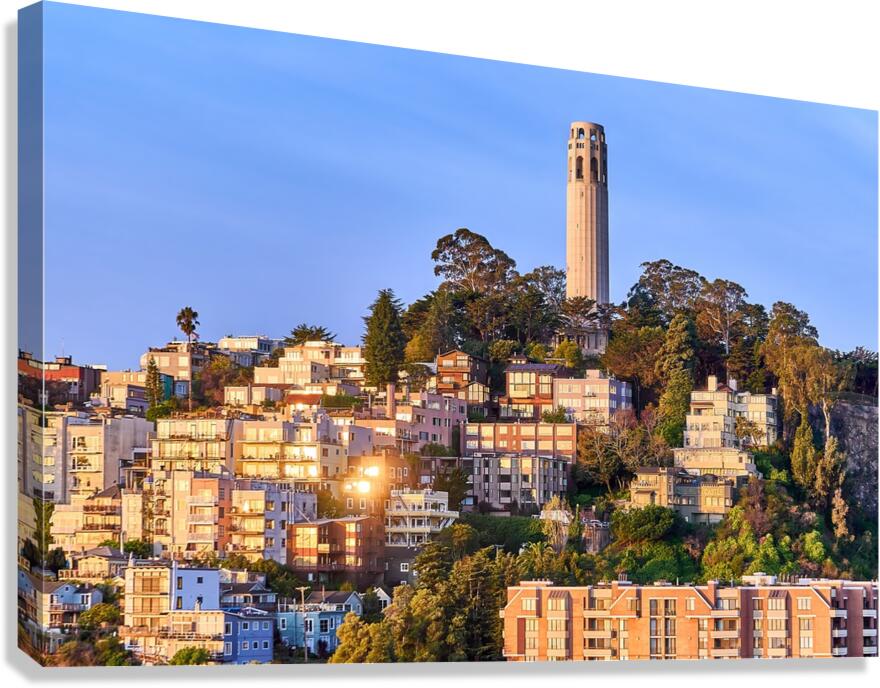 San Francisco Coit Tower Sunrise Canvas Print