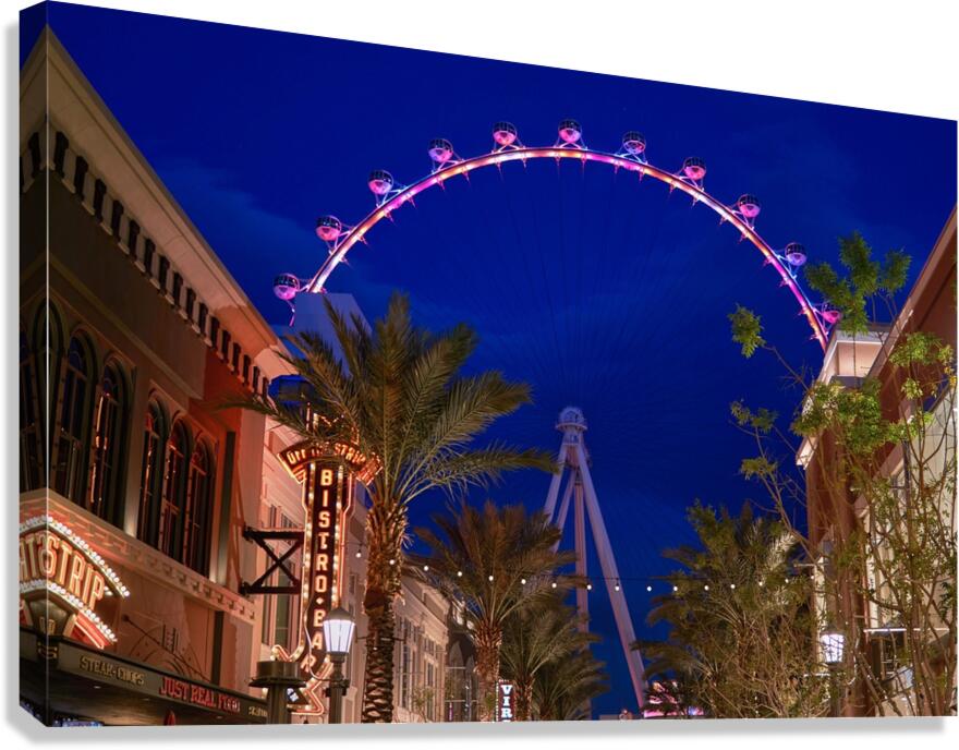 Blue Hour Las Vegas High Roller Canvas Print