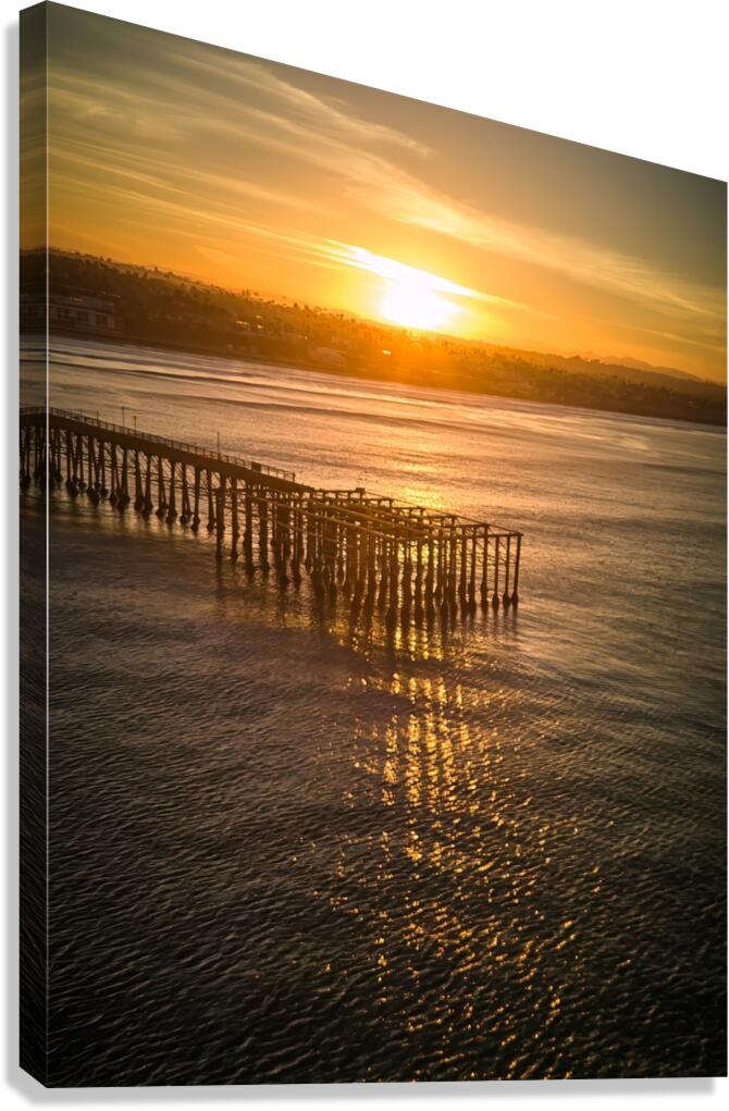 Oceanside Pier Ready For Rebuilding Canvas Print