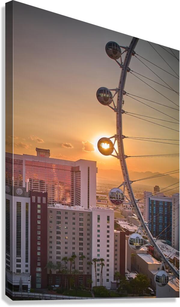 High Roller Las Vegas Sunset Pod Canvas Print