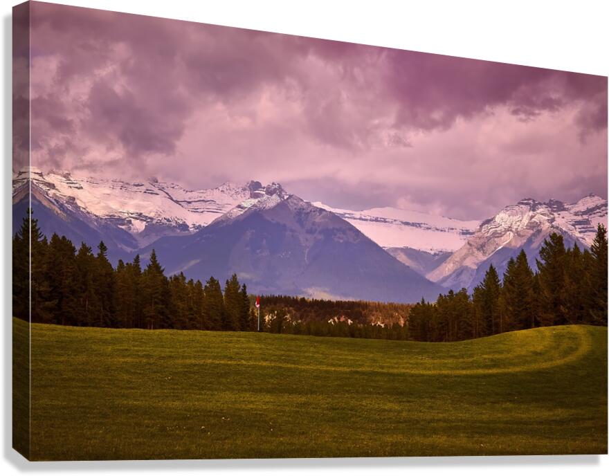 Banff Golf Sunset Canvas Print