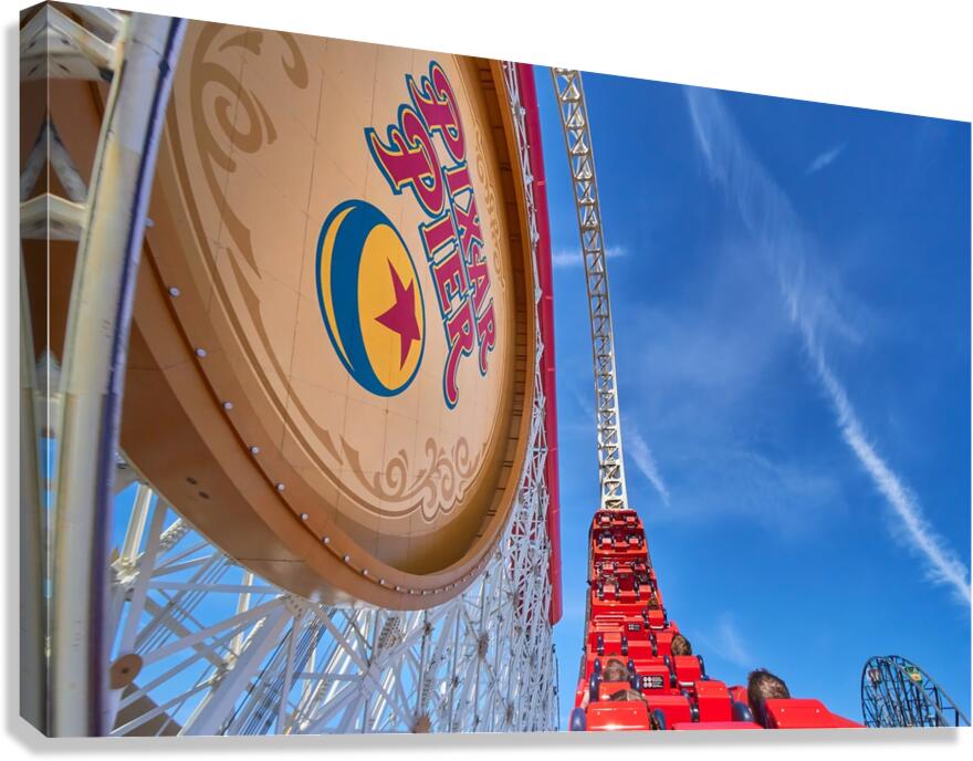 Roller Coaster Loop Low Angle Canvas Print