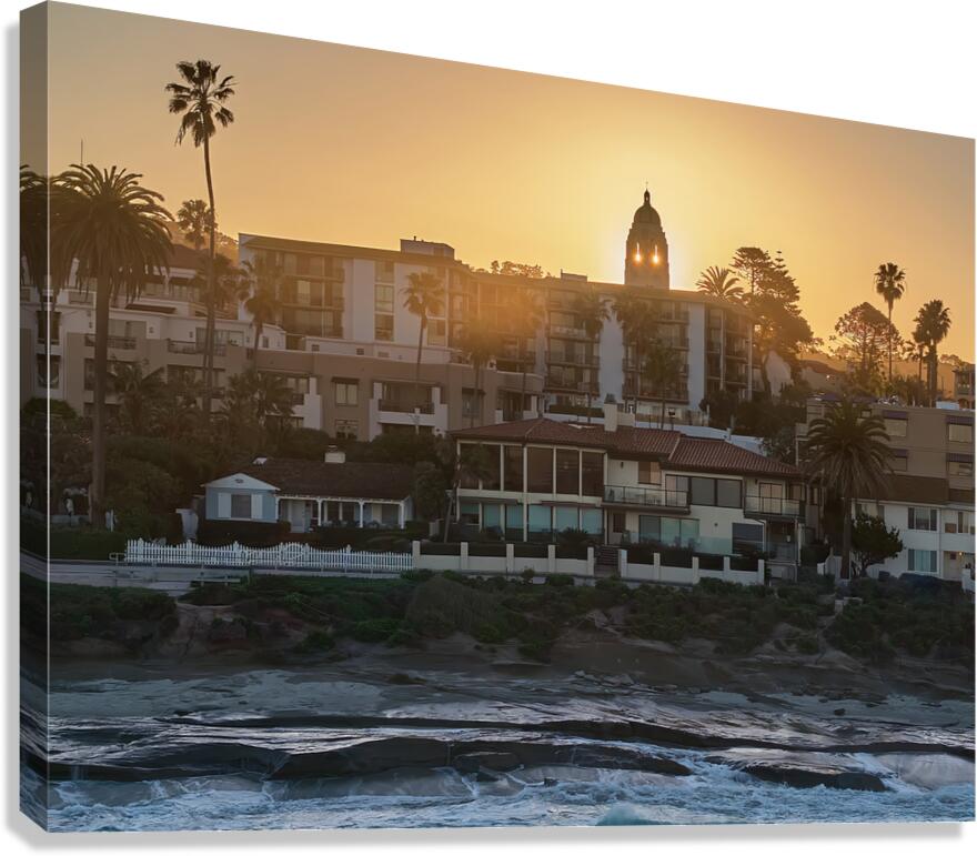 La Jolla Bishops School Bell Tower Sunrise Canvas Print