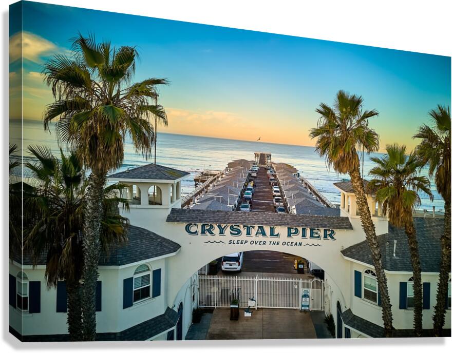 Crystal Pier Hotel Sunrise in San Diego Canvas Print