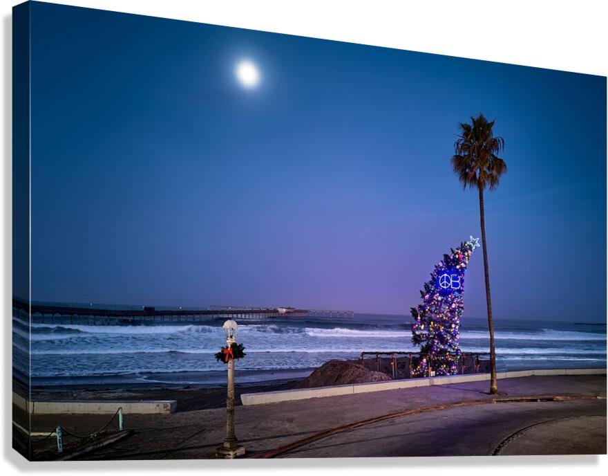 Christmas on the Beach in Ocean Beach San Diego  Canvas Print