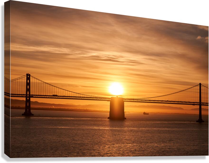 Golden Hour Bay Bridge Sunrise Canvas Print